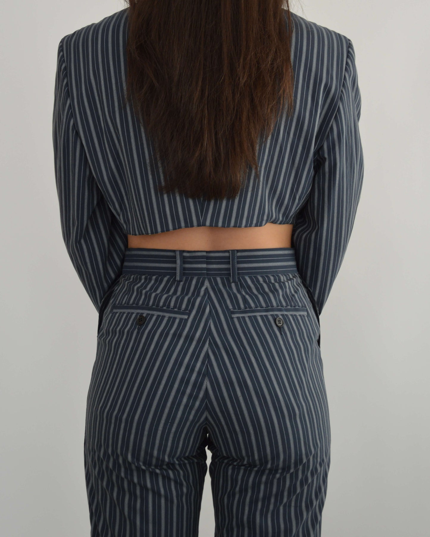 Blaset & Trousers - Striped Blue (S/M)