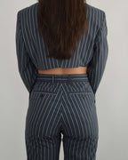 Ensemble veste et pantalon - Rayures bleues (S/M)