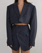 Vegan Blaset - Dark Blue Orange Lines (M/L)