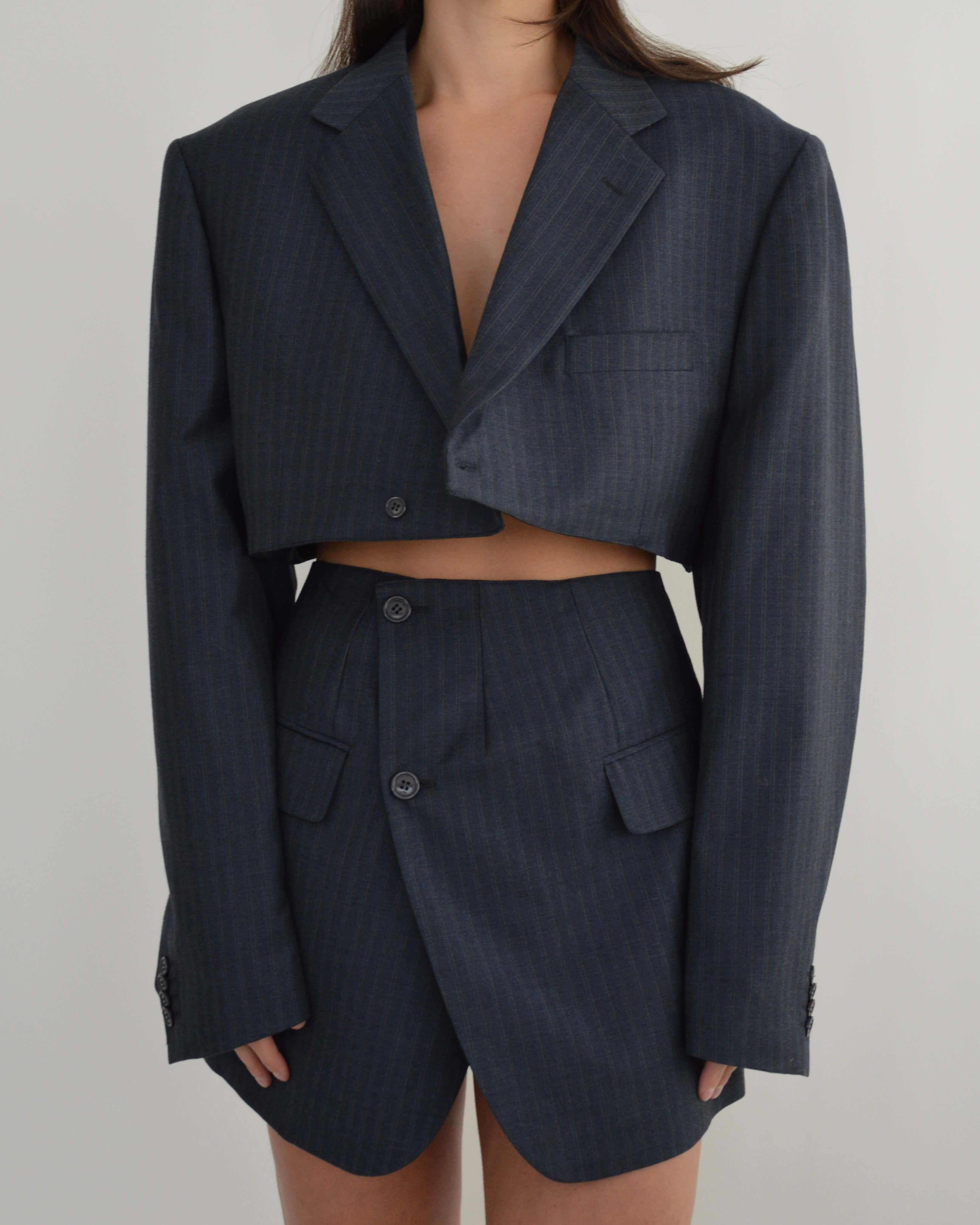 Vegan Blaset - Dark Blue Orange Lines (M/L)