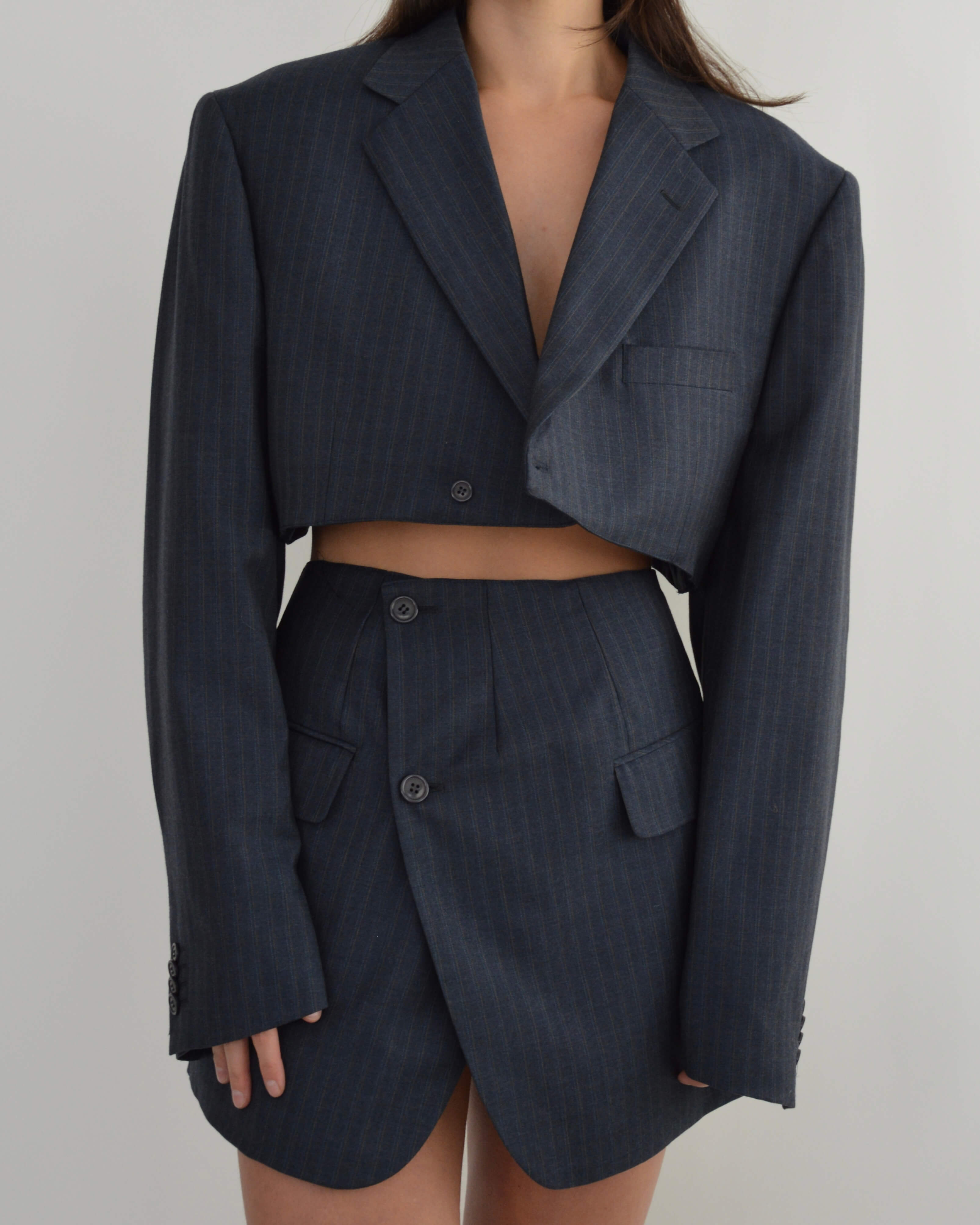 Vegan Blaset - Dark Blue Orange Lines (M/L)