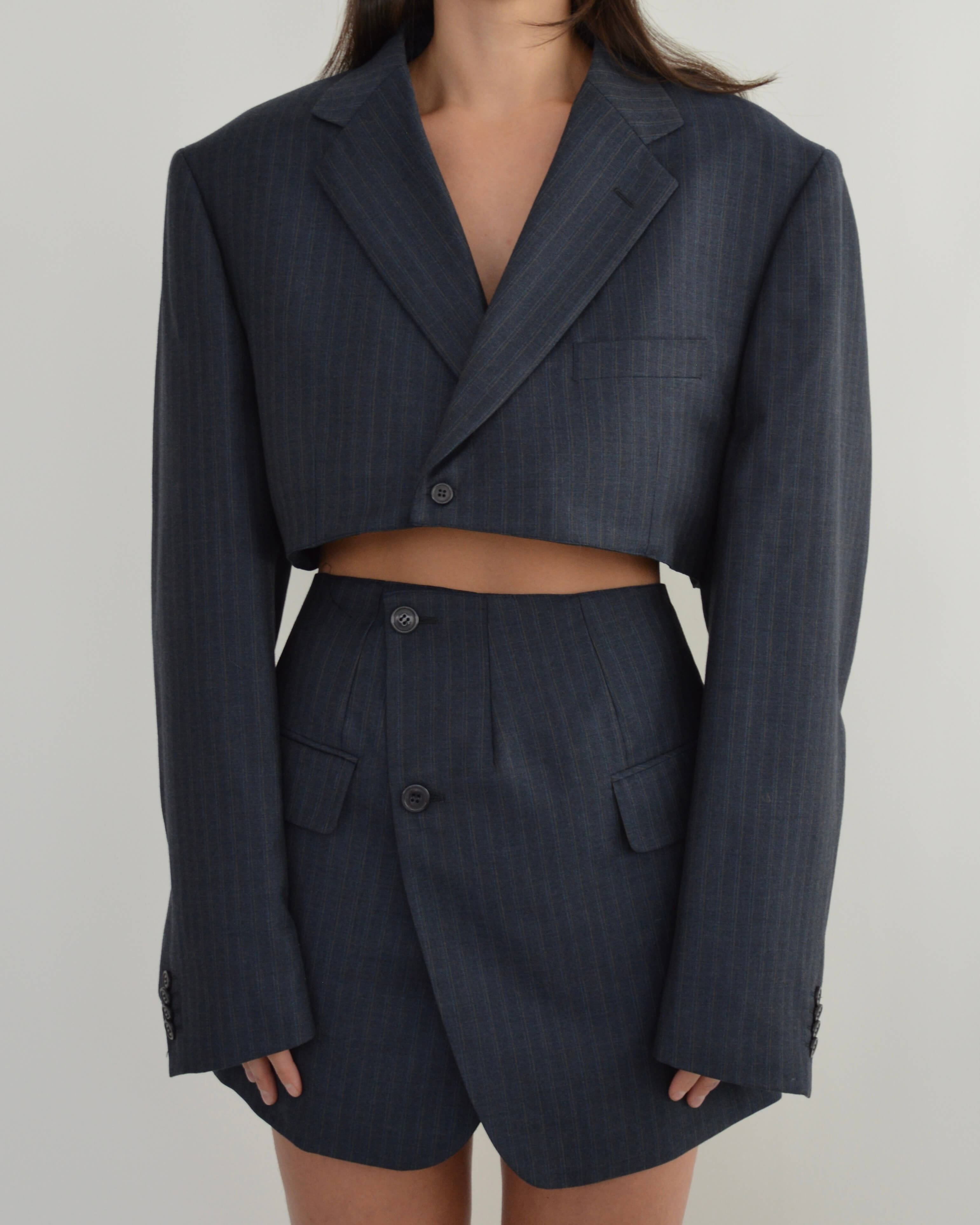 Vegan Blaset - Dark Blue Orange Lines (M/L)