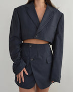Vegan Blaset - Dark Blue Orange Lines (M/L)