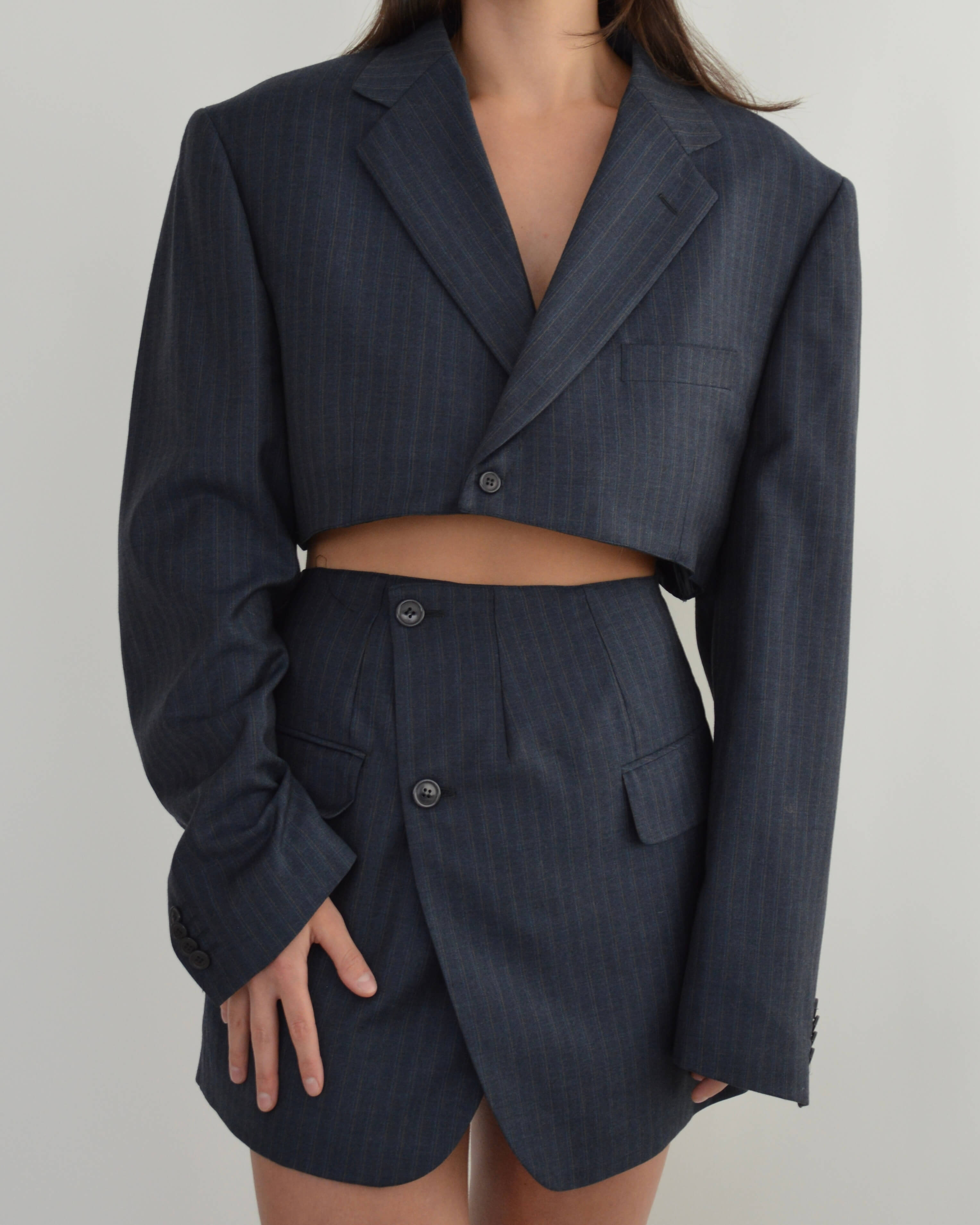 Vegan Blaset - Dark Blue Orange Lines (M/L)