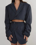 Vegan Blaset - Dark Blue Orange Lines (M/L)
