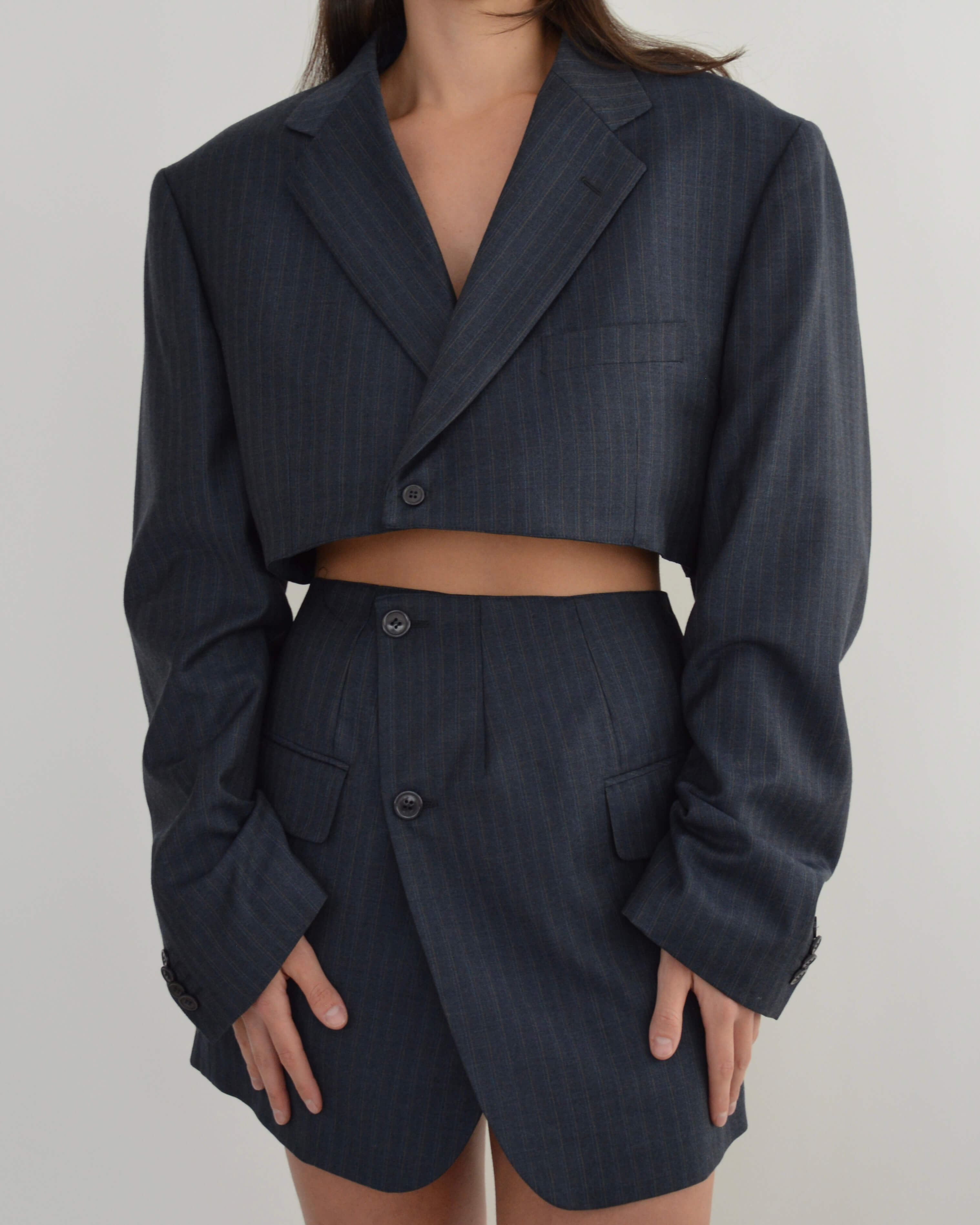 Vegan Blaset - Dark Blue Orange Lines (M/L)