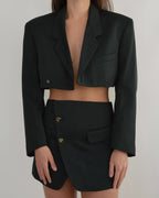 Blaset - Bottle Green Golden Buttons (XS/S)