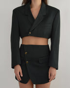 Blaset - Bottle Green Golden Buttons (XS/S)