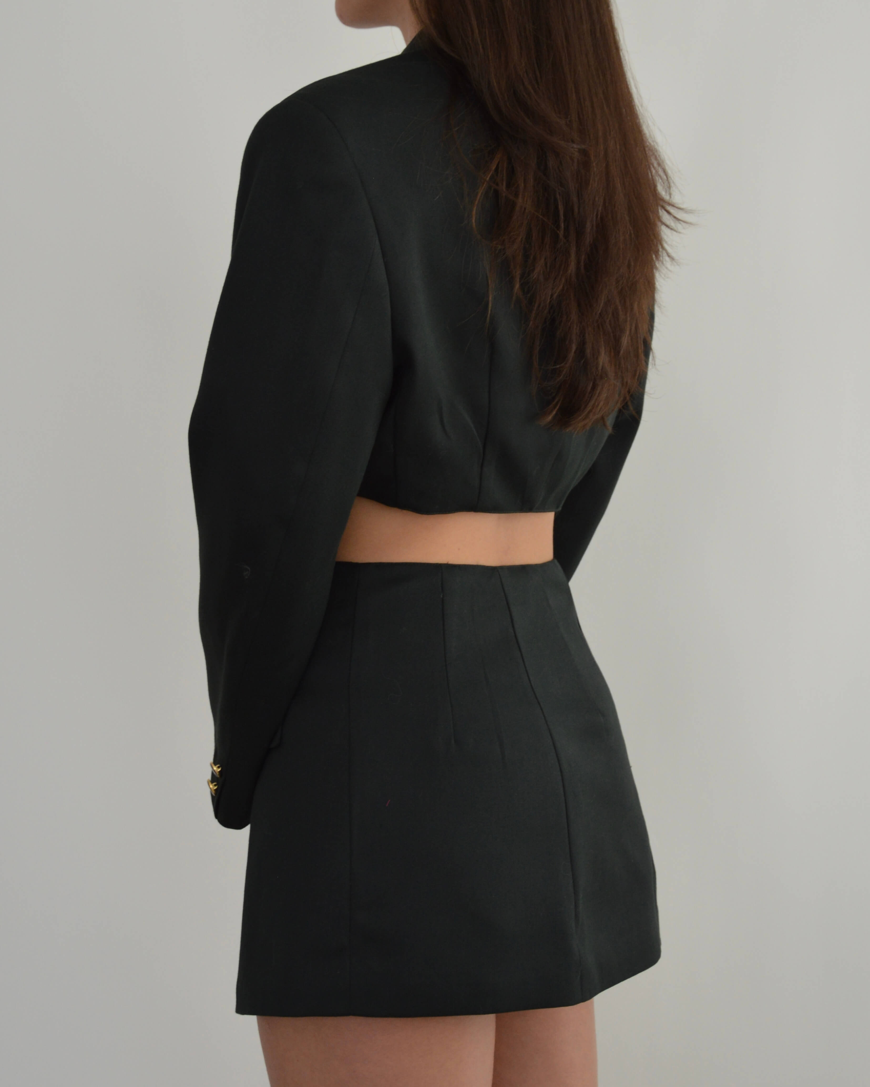 Blaset - Boutons dorés vert bouteille (XS/S)