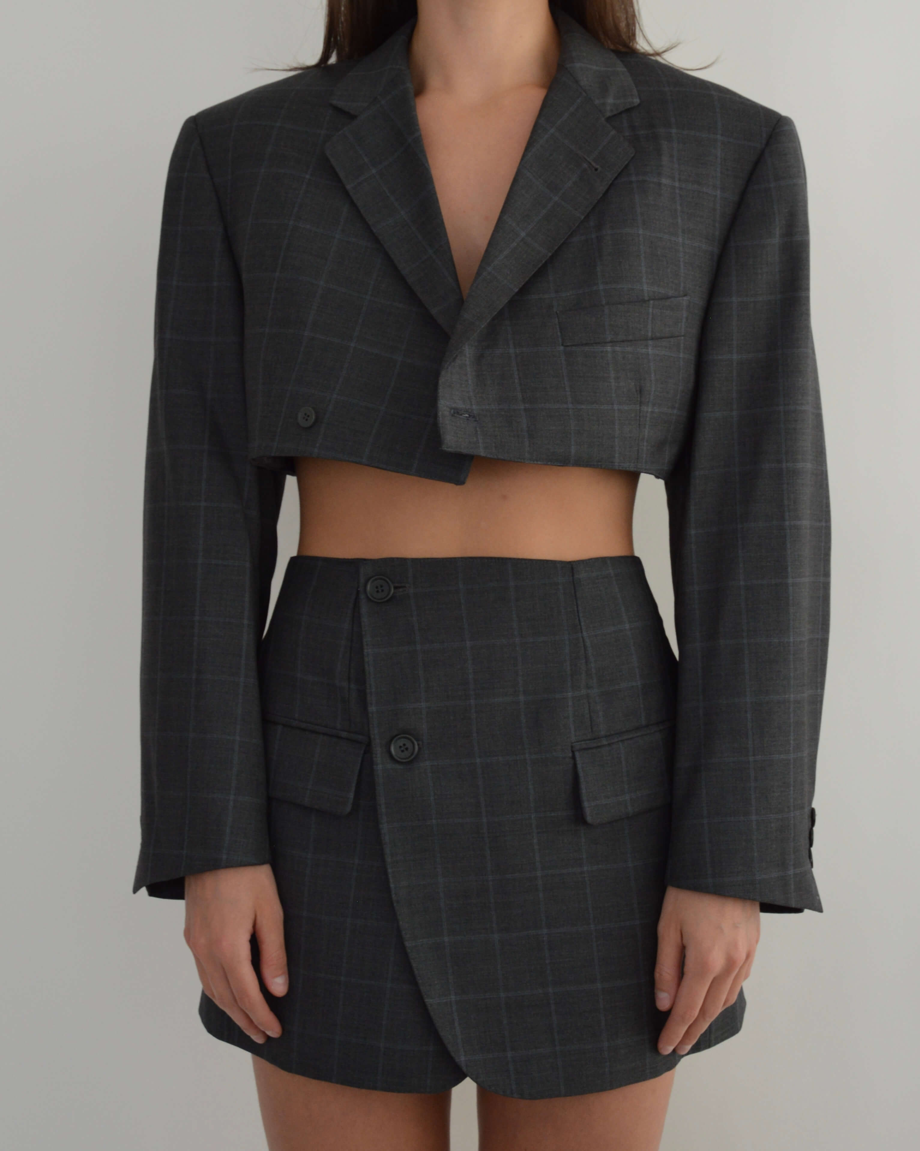 Blaset - Gris carré bicolore (S/M)