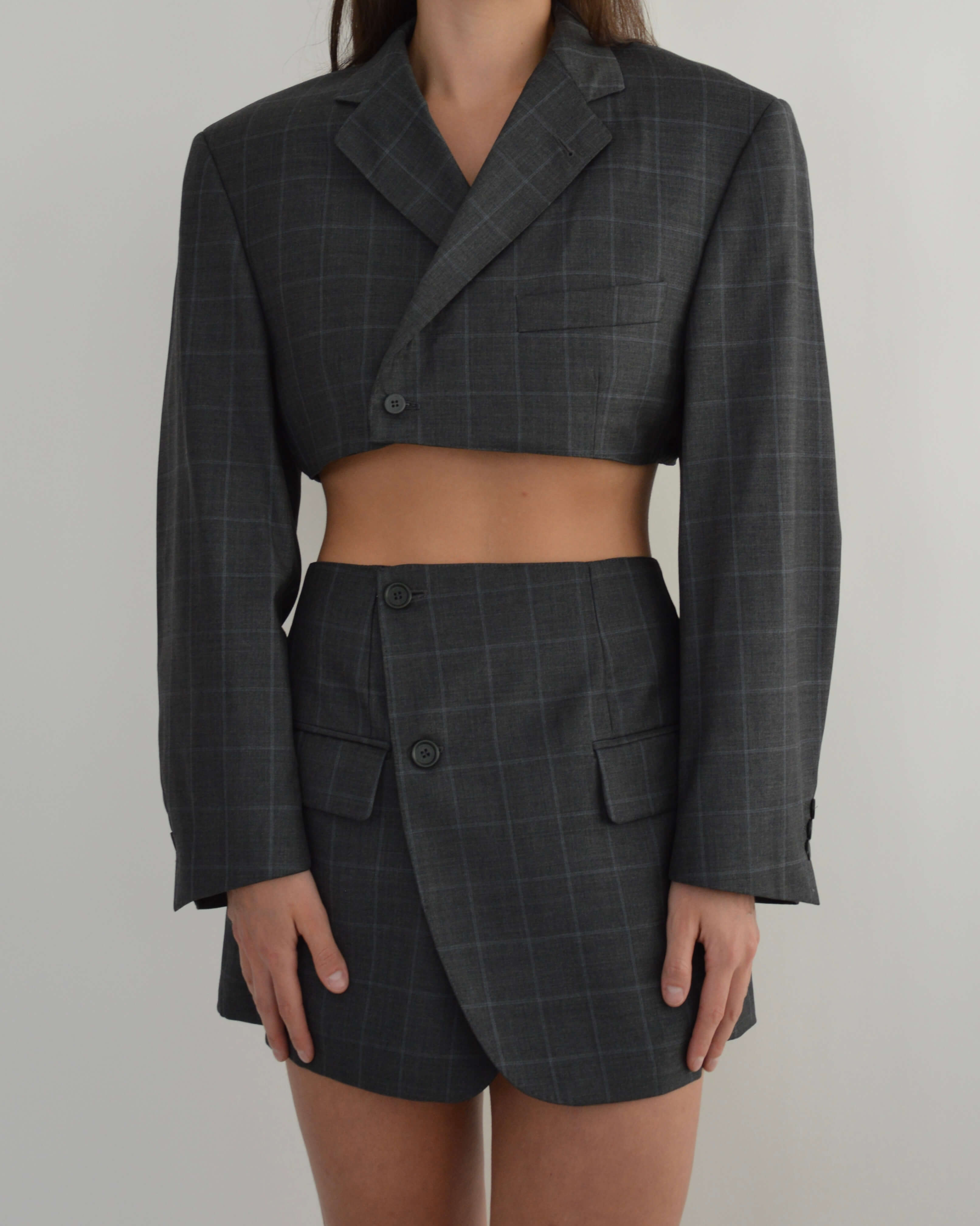 Blaset - Gris carré bicolore (S/M)