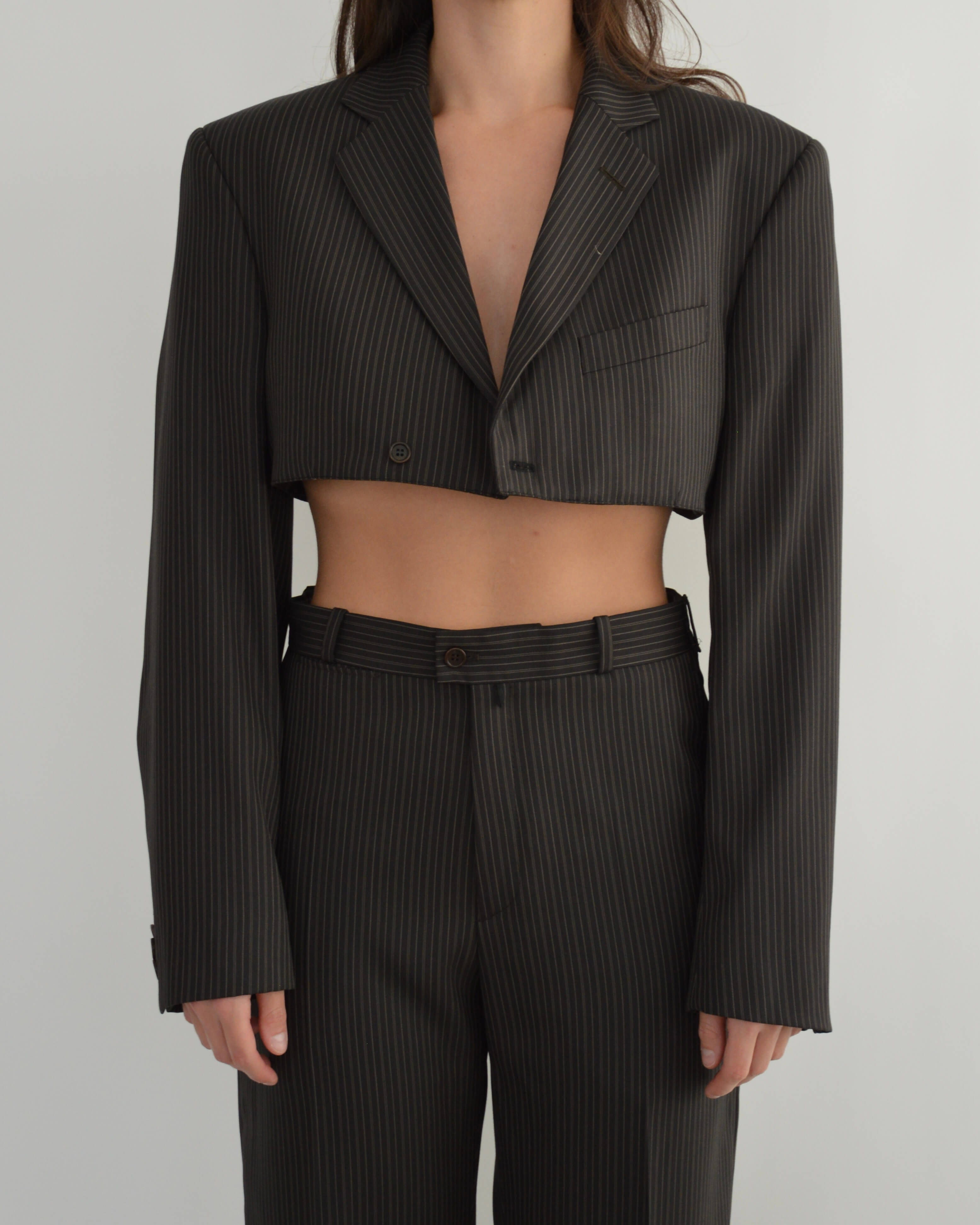 Ensemble veste et pantalon - Perfection marron années 90 (S/M)