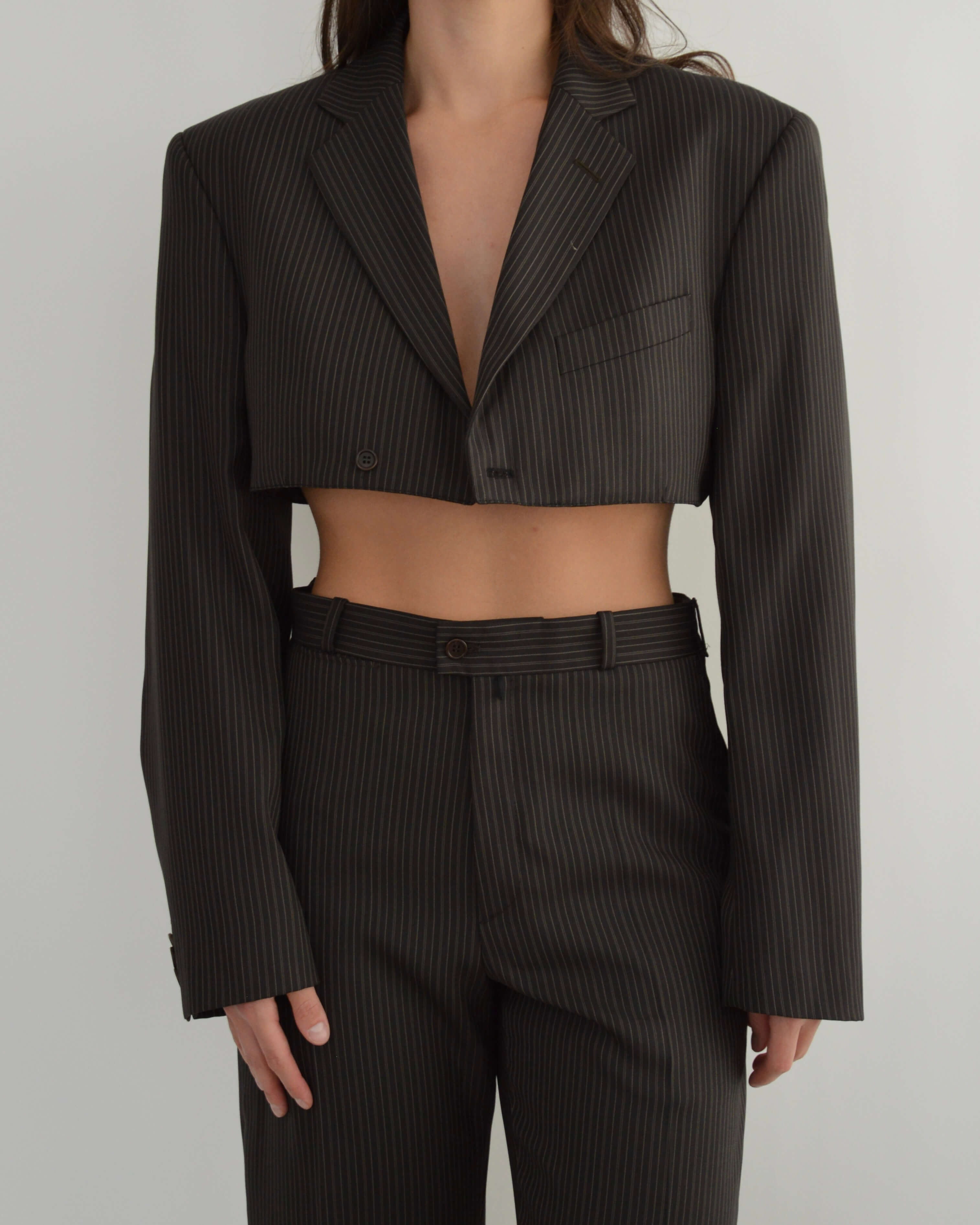 Ensemble veste et pantalon - Perfection marron années 90 (S/M)