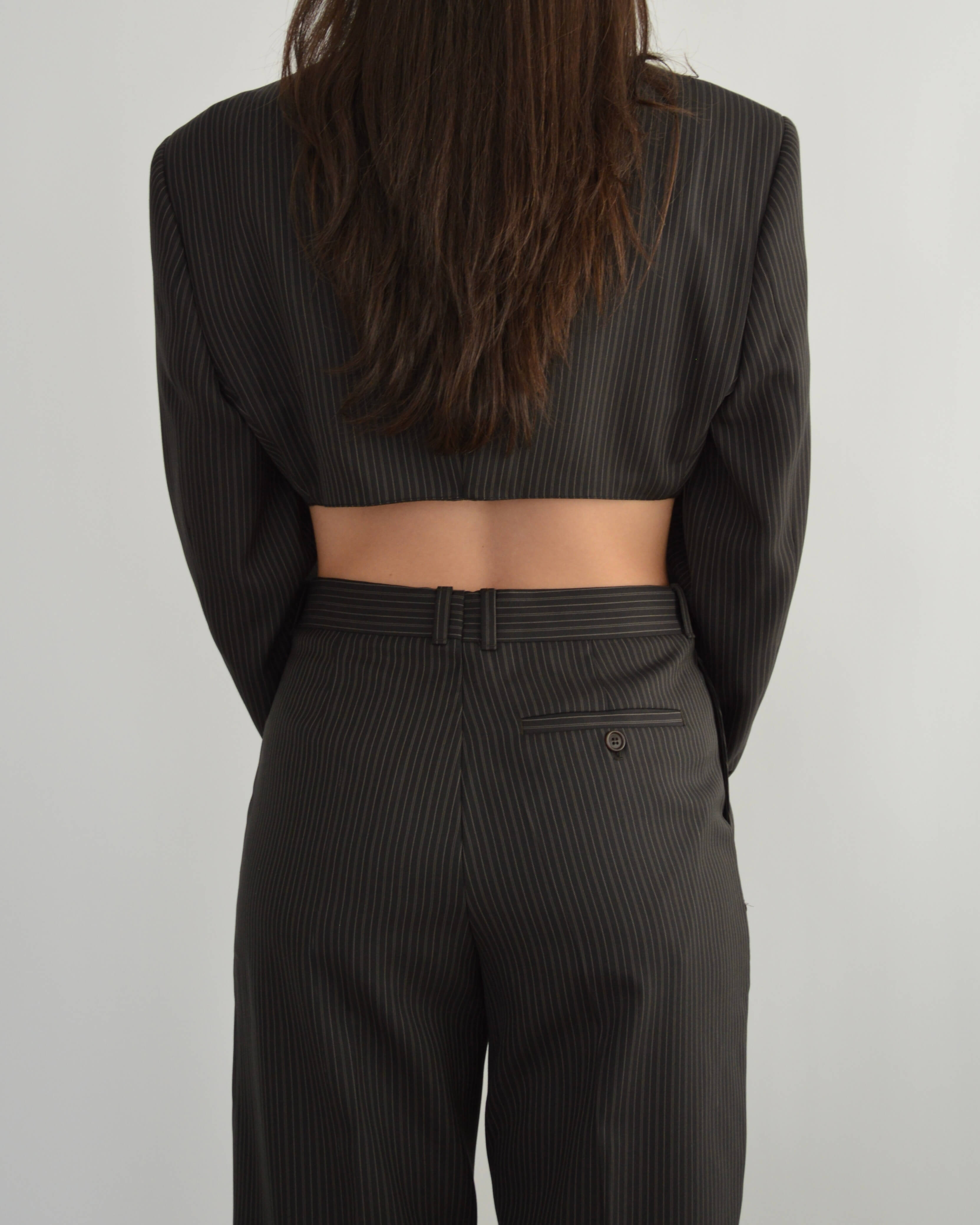 Ensemble veste et pantalon - Perfection marron années 90 (S/M)