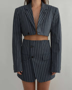 Ensemble veste et pantalon - Rayures bleues (S/M)
