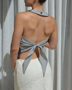Halter Vest - Textured Mixed Lines (M)