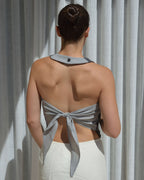 Halter Vest - Textured Mixed Lines (M)