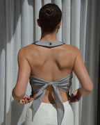 Halter Vest - Textured Mixed Lines (M)