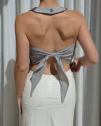 Halter Vest - Textured Mixed Lines (M)