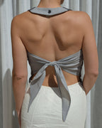 Halter Vest - Textured Mixed Lines (M)