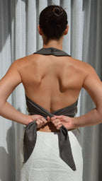 Halter Vest - Beige Contrast (M)