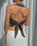 Halter Vest - Beige Contrast (M)