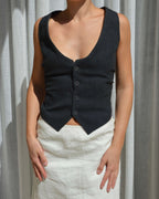 Halter Vest - Textured Dark Gray (S/L)