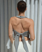 Halter Vest - Navy White Lines (XS/M)