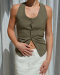 Halter Vest - Green Two Tones (S/L)