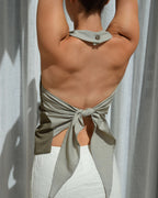 Halter Vest - Green Two Tones (S/L)