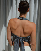 Halter Vest - Red on Grey (S/L)