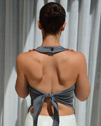 Halter Vest - Black White Lines (XS/L)