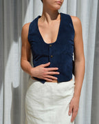 Halter Vest - Blue Velvet (M/XL)