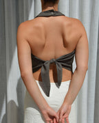 Halter Vest - Gray Special Buttons (M)