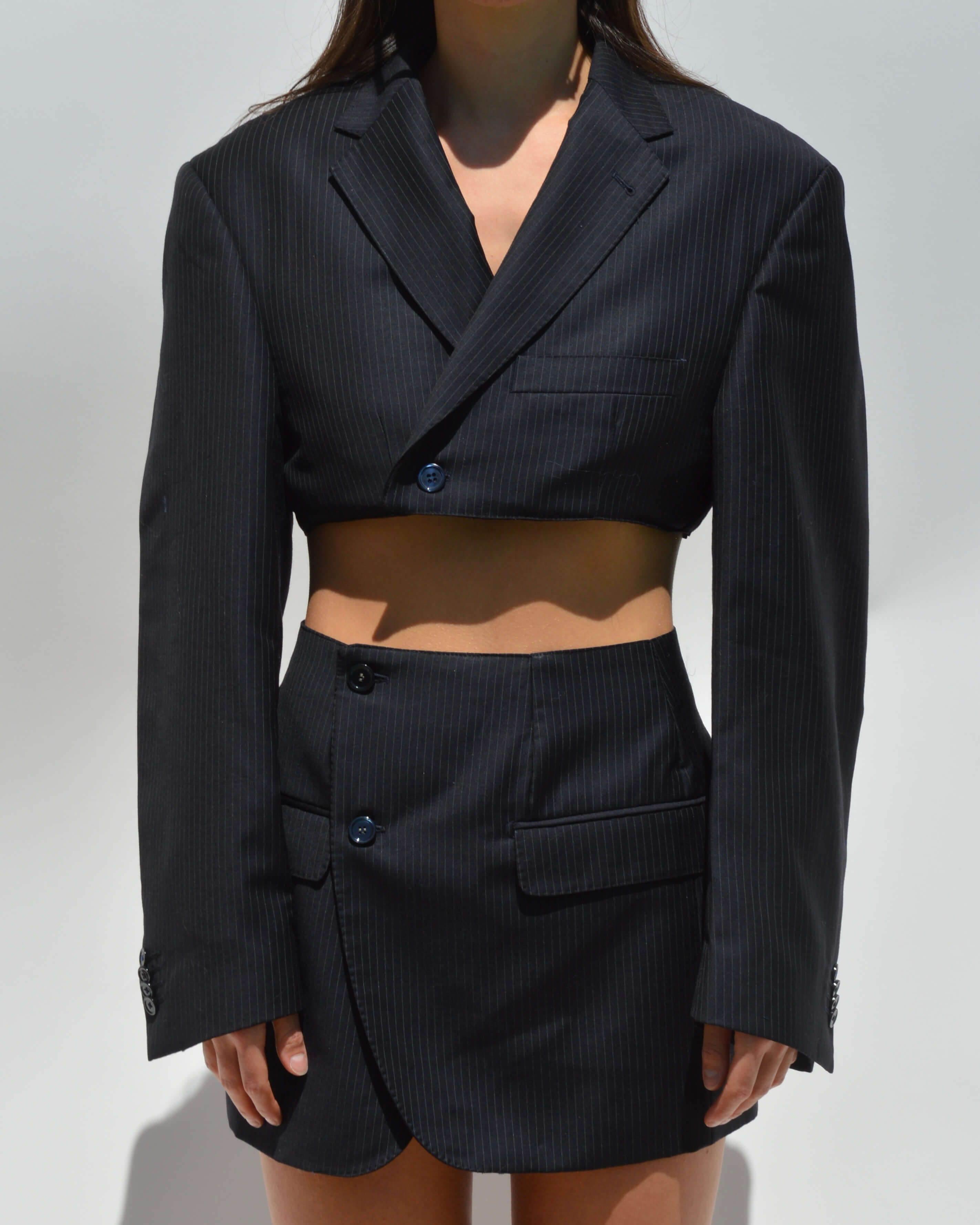 Blaset - Bleu marine à lignes blanches (S/M)