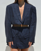 Blaset - Dark Plaided Blue (M/L)