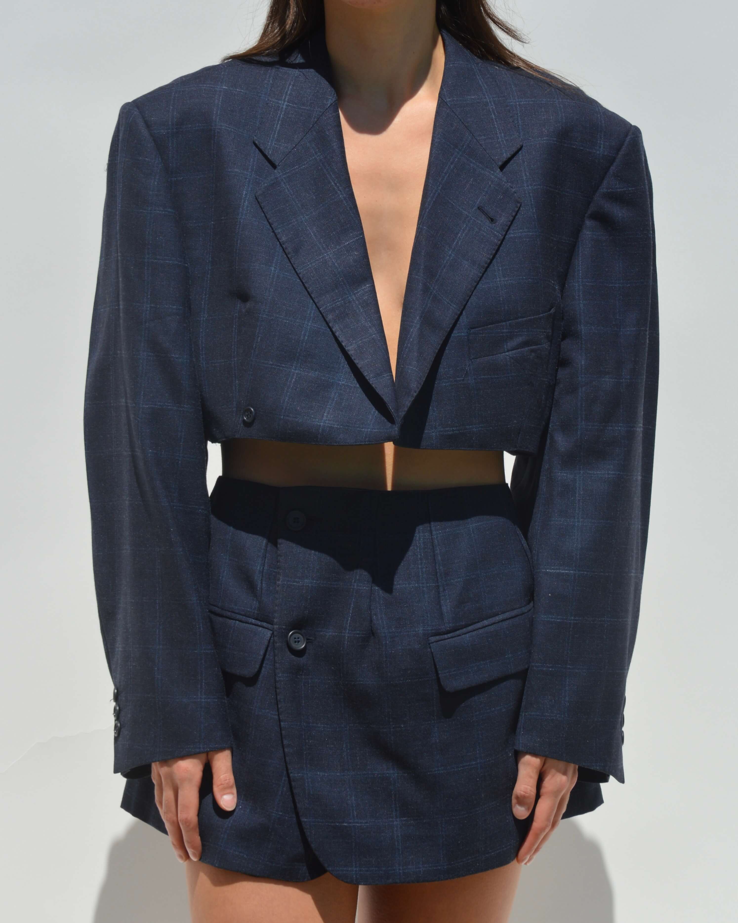 Blaset - Bleu à carreaux foncés (M/L)