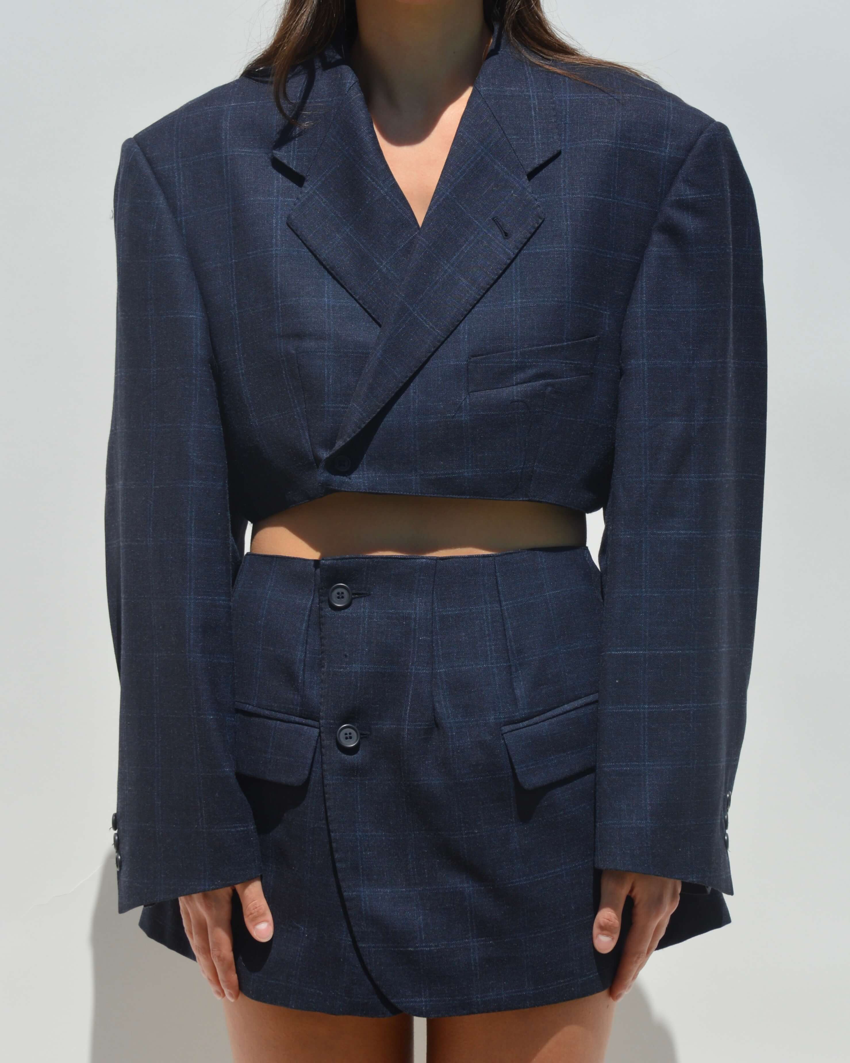 Blaset - Bleu à carreaux foncés (M/L)