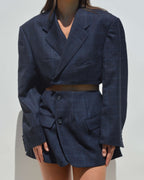 Blaset - Dark Plaided Blue (M/L)