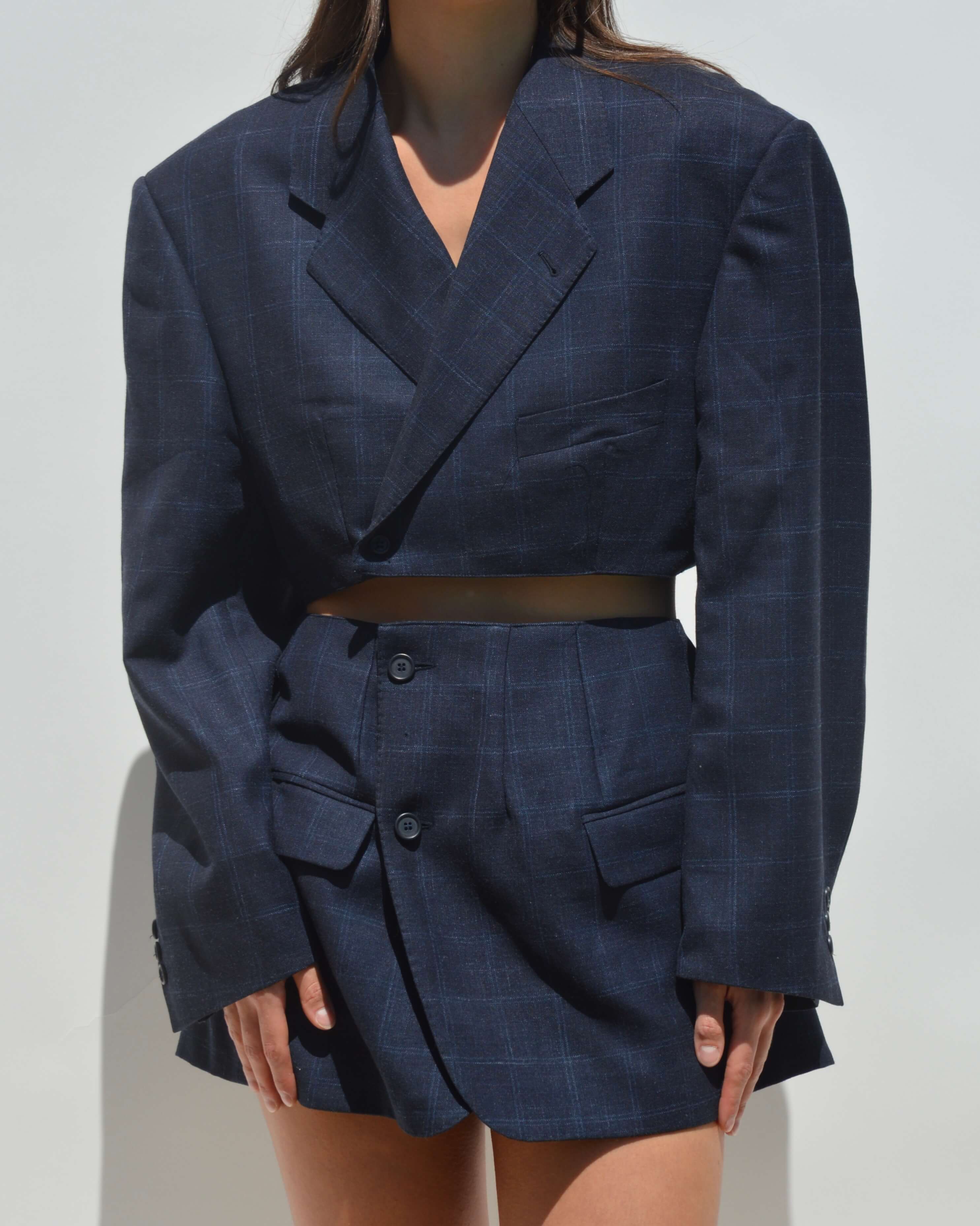 Blaset - Bleu à carreaux foncés (M/L)