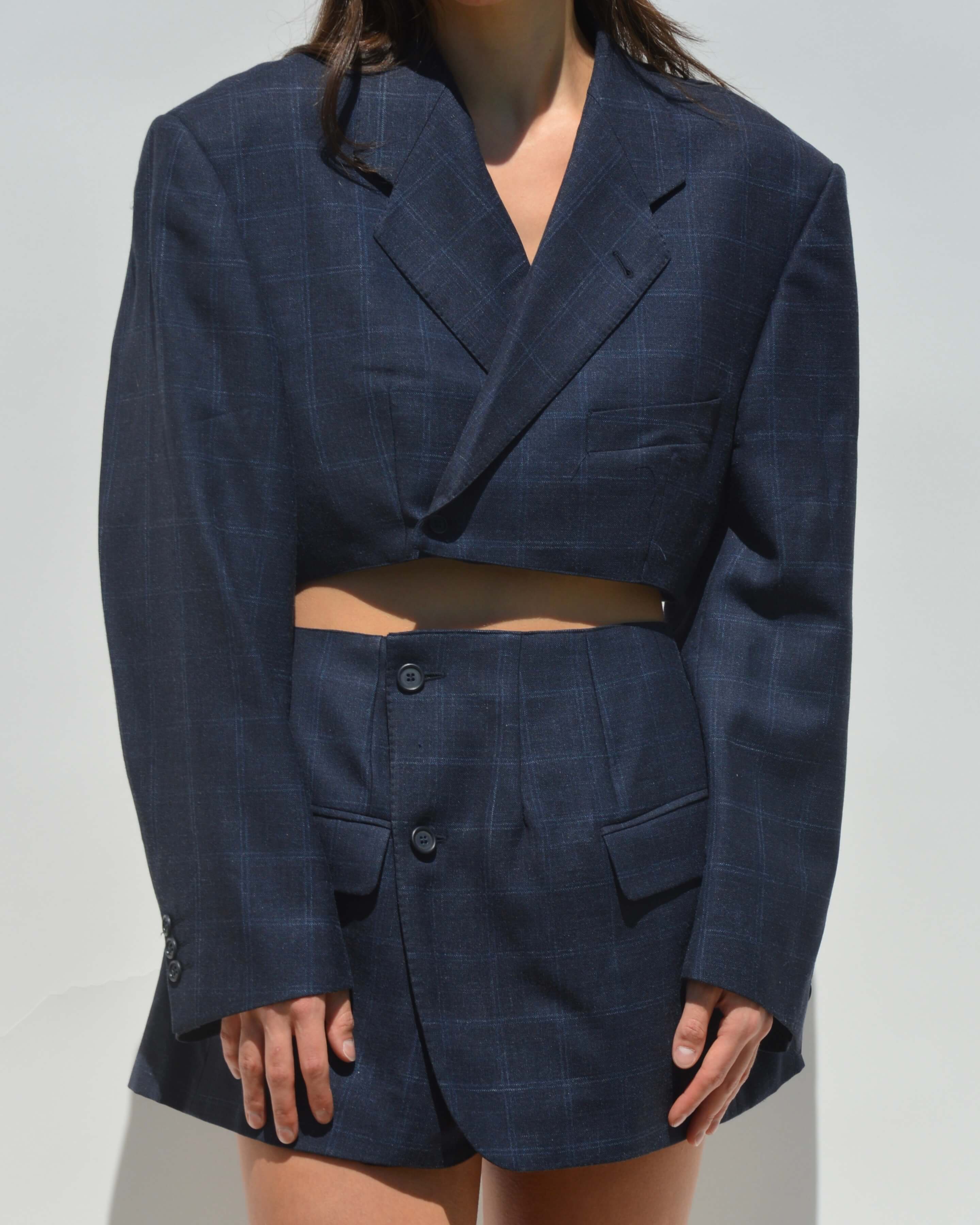 Blaset - Bleu à carreaux foncés (M/L)