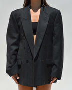 Blazer cruzado negro perfecto (talla S/L)