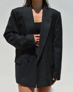 Blazer cruzado negro perfecto (talla S/L)