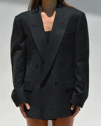 Blazer cruzado negro perfecto (talla S/L)