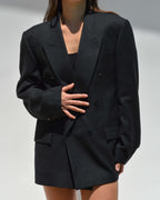 Blazer cruzado negro perfecto (talla S/L)