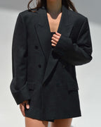 Blazer cruzado negro perfecto (talla S/L)
