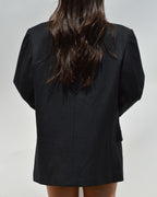 Blazer cruzado negro perfecto (talla S/L)