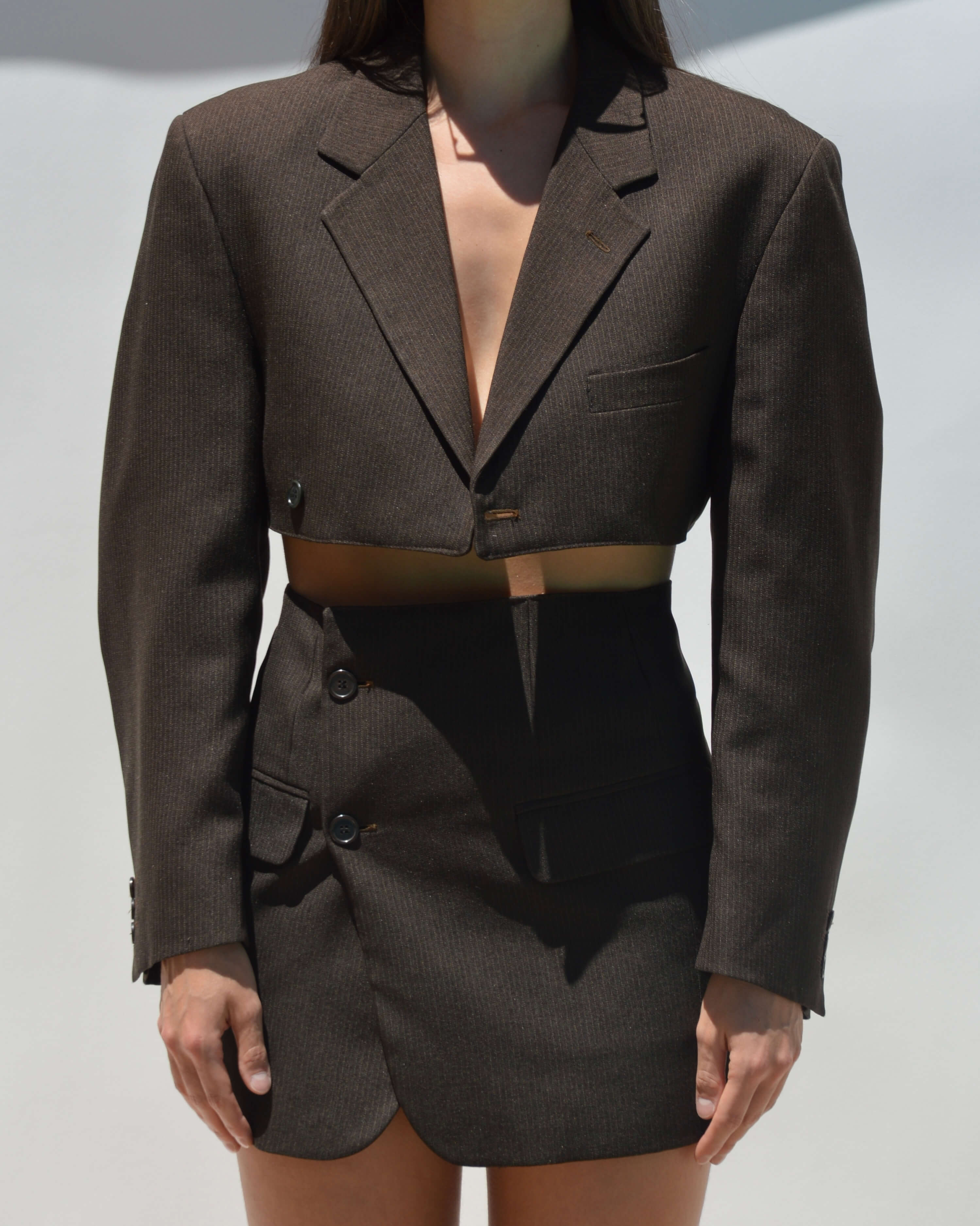 Chaqueta vegana marrón (XS/S)