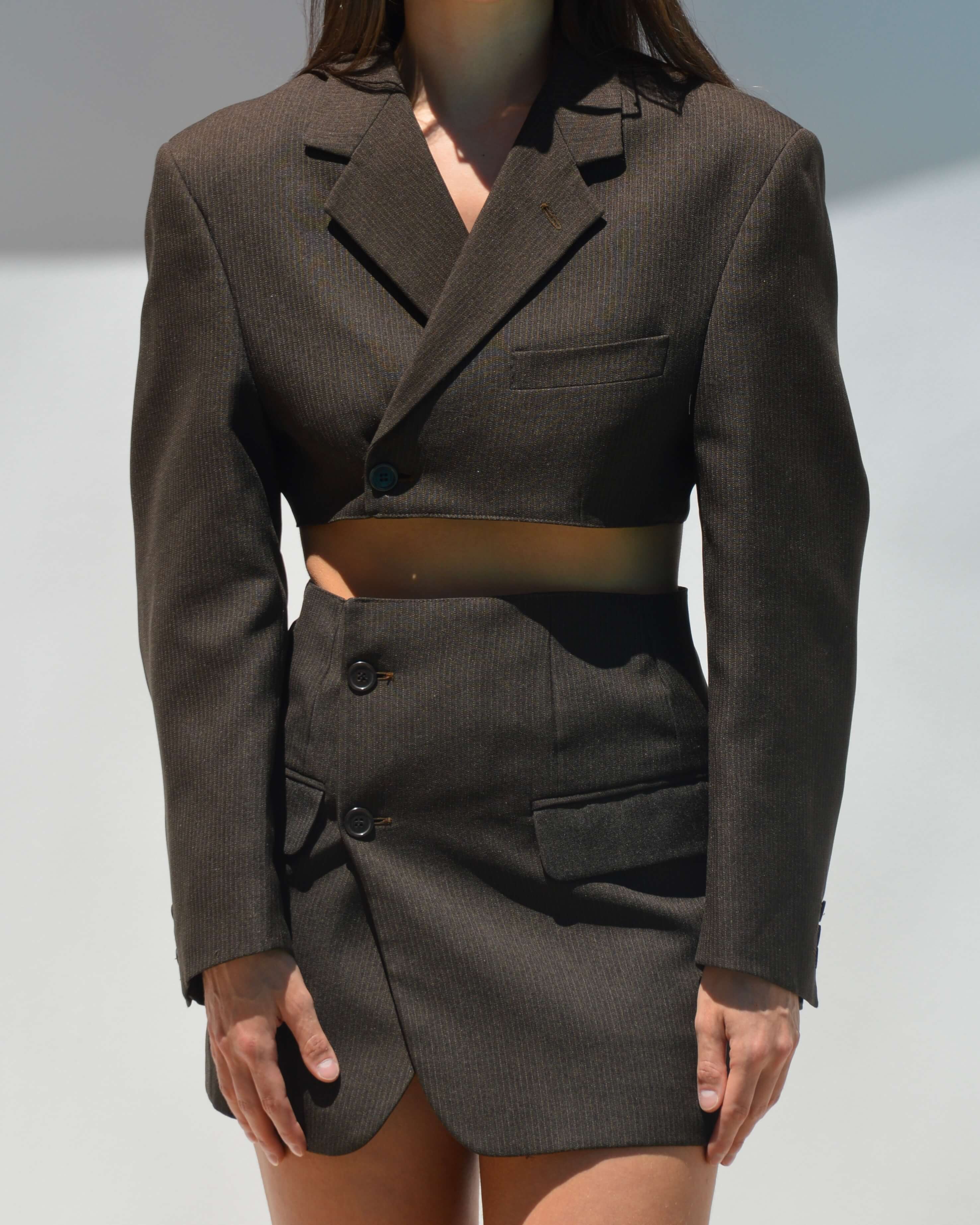 Chaqueta vegana marrón (XS/S)