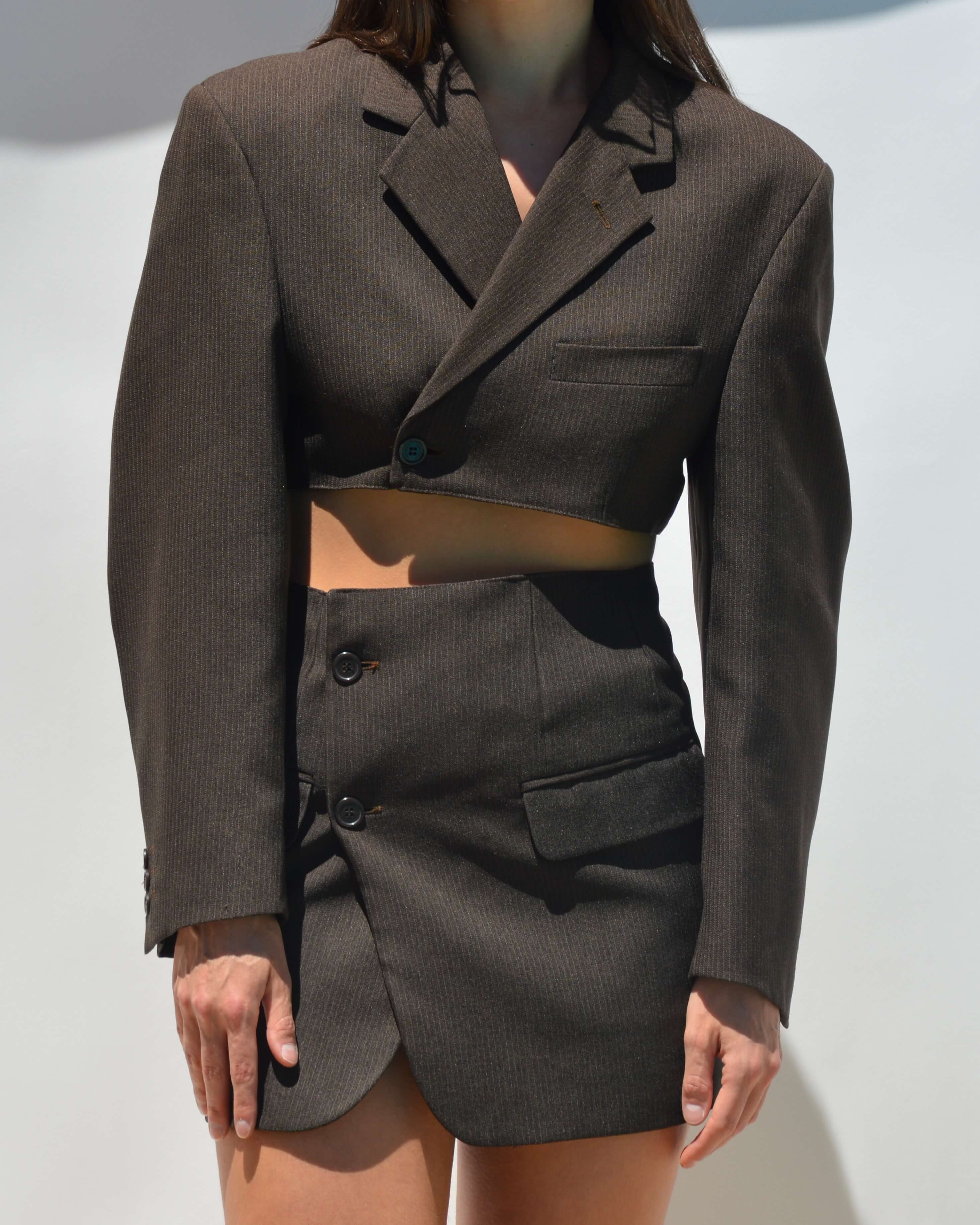 Chaqueta vegana marrón (XS/S)